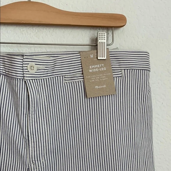 Madewell The Emmett Wide-Leg Crop Pant: Welt Pocket Edition size 32 NWT - Picture 4 of 11